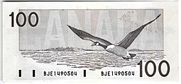 Банкнота 100 долларов 1988 Канада