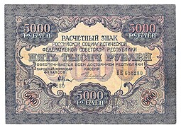 Банкнота 5000 рублей 1919 Чихиржин