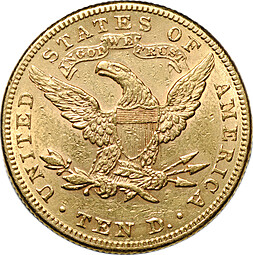 Монета 10 долларов 1882 Филадельфия США