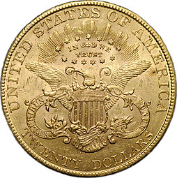 Монета 20 долларов 1900 Филадельфия США
