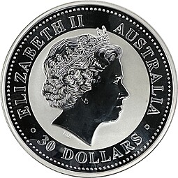 Монета 30 долларов 2003 Австралийская кукабара Австралия