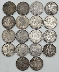 Инвестиционный лот серебряные 1 рубль 1924 СССР - 18 монет серебро