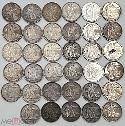 Инвестиционный лот серебряные 1 рубль 1924 СССР - 35 монет серебро