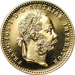 Монета 1 дукат 1915 рестрайк PROOF Австро-Венгрия 