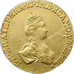 Монета 1 рубль 1779 для дворцового обихода