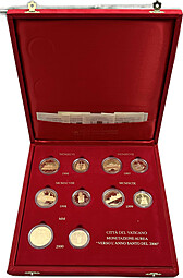 Набор золотых монет 50000 и 100000 лир 1996-2000 Навстречу святому году Ватикан