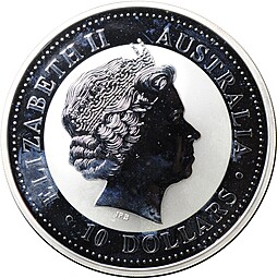 Монета 10 долларов 2003 Год Козы Лунар Австралия