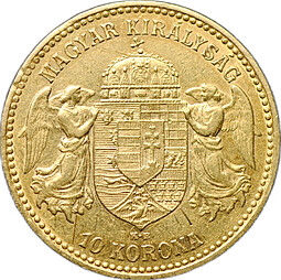 Монета 10 крон 1898 Венгрия