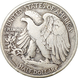 Монета 50 центов (1/2 доллара) 1943 США