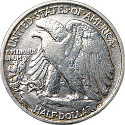 Монета 50 центов (1/2 доллара) 1943 США
