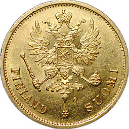 Монета 10 Марок 1878 S Русская Финляндия