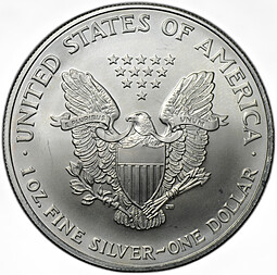 Монета 1 доллар 2005 Американский серебряный орёл (шагающая свобода) США