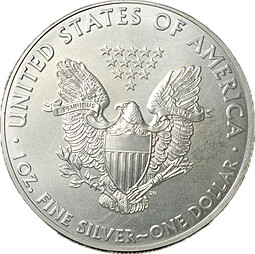 Монета 1 доллар 2012 Американский серебряный орёл США