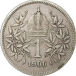 Монета 1 крона 1900 Австрия