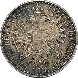 Монета 1 флорин 1889 Австрия