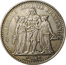 Монета 10 франков 1969 Франция