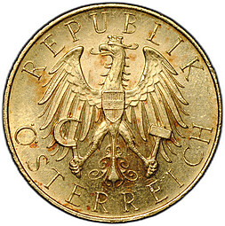 Монета 25 шиллингов 1928 Австрия