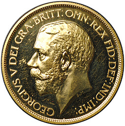 Монета 5 фунтов (соверенов) 1911 PROOF Великобритания