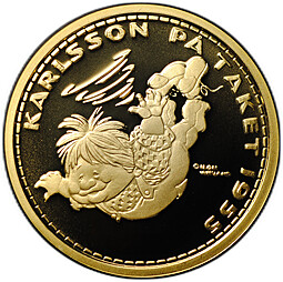 Золотая медаль 2002 Карлсон Астрид Линдгрен Швеция 1/4 oz