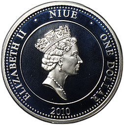 Монета 1 доллар 2010 Кирово-Чепецк Ниуэ