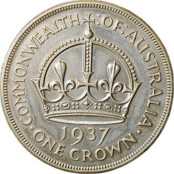 Монета 1 крона 1937 Австралия