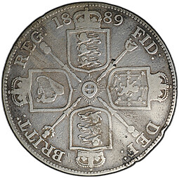 Монета 4 шиллинга (2 флорина) 1889 Великобритания