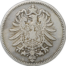 Монета 1 марка 1875 B - Ганновер Германия