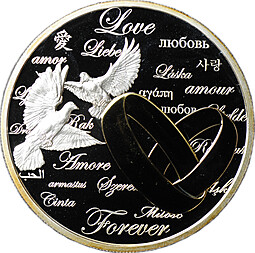 Монета 2 доллара 2013 Любовь навсегда Ниуэ