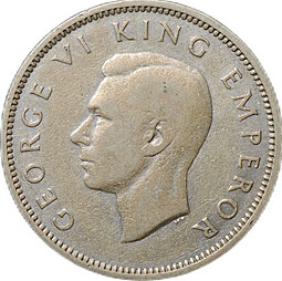 Монета 1 шиллинг 1940 Новая Зеландия