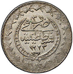 Монета 20 пара 1808 (AH 1223) Тугра в венке, цифра ٣۱ (31) Османская империя