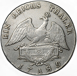 Монета 1 рейхсталер (талер) 1789 А Пруссия Германия