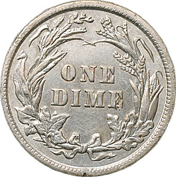 Монета 1 дайм 1912 Филадельфия США