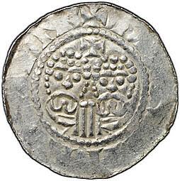 Монета Денарий 1068-1077 Экберт II Доккум Фрисландия Нидерланды