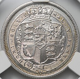 Монета 1 шиллинг 1819 Великобритания слаб CPRC AU 53