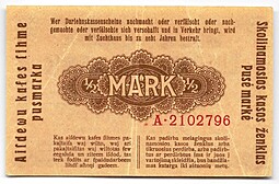 Банкнота 1/2 марки 1918 Ковно (Каунас) оккупация Германии Литва