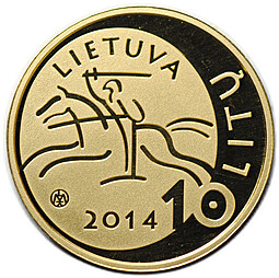 Монета 10 лит 2014 Балтистика Литва