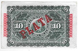 Банкнота 10 песо 1896 Куба