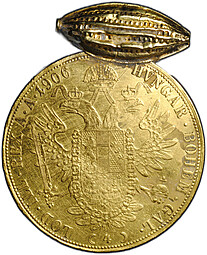 Монета 4 дуката 1906 Австро-Венгрия