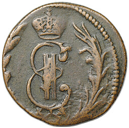 Монета Денга 1772 КМ Сибирская
