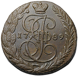 Монета 5 копеек 1789 ЕМ