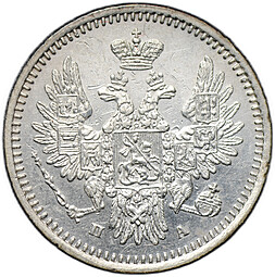 Монета 5 копеек 1851 СПБ ПА