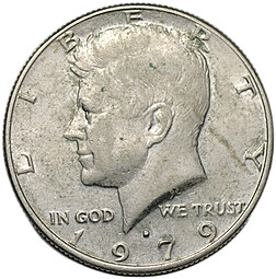 Монета 50 центов (1/2 доллара) 1979 D США