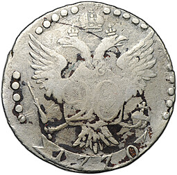 Монета 20 копеек 1770 СПБ TI