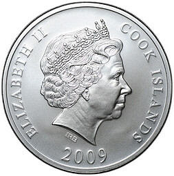 Монета 10 долларов 2009 Медный всадник Памятник Петру I в Санкт-Петербурге UNC Острова Кука