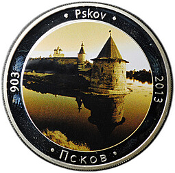 Монета 1 доллар 2012 Псков Псковский Кремль Ниуэ