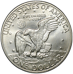 Монета 1 доллар 1973 S Эйзенхауэр серебро США