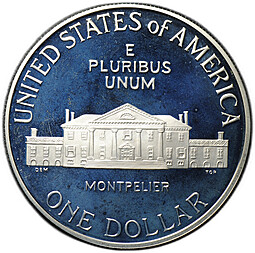 Монета 1 доллар 1993 S Билль о правах Джеймс Мэдисон Монпелье PROOF США
