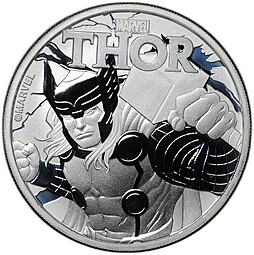 Монета 1 доллар 2018 Комиксы Marvel - Тор Тувалу