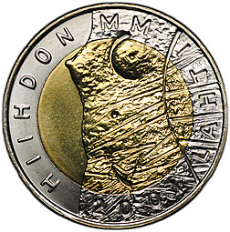 Монета 25 марок 2001 Чемпионат мира по лыжным видам спорта Финляндия