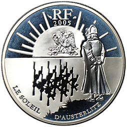 Монета 1 1/2 евро 2005 200 лет битве при Аустерлице Франция